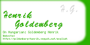 henrik goldemberg business card